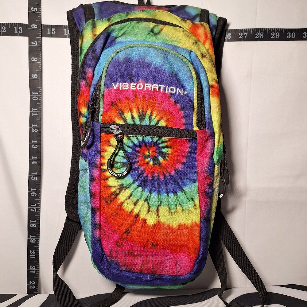Vibedration Hydration Backpack w/o bladder - Rainbow Tie Dye - Used